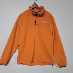 The North Face Apex Soft Shell Pullover Men’s Medium Orange Quarter Zip Gorpcore